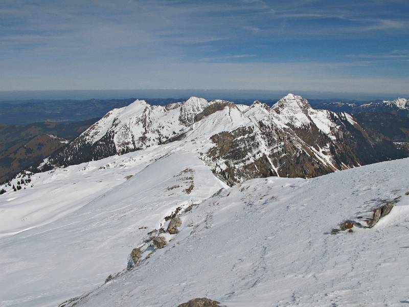 Blick entlang Redertengrat