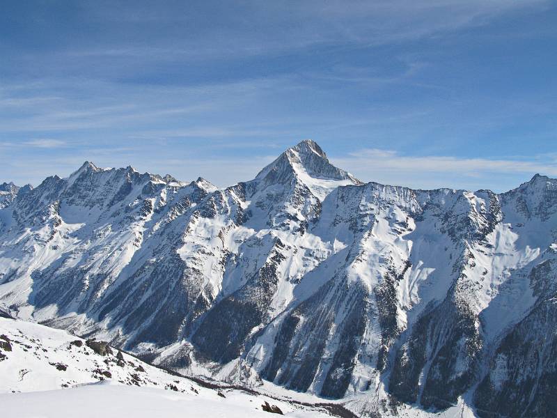 Bietschhorn und links Lötschentaler Breithorn