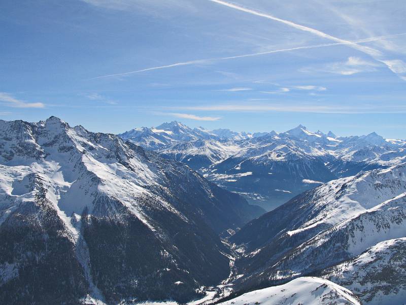 Lötschental, Blick vom Fuss des Hockenhorns Richtung Walis