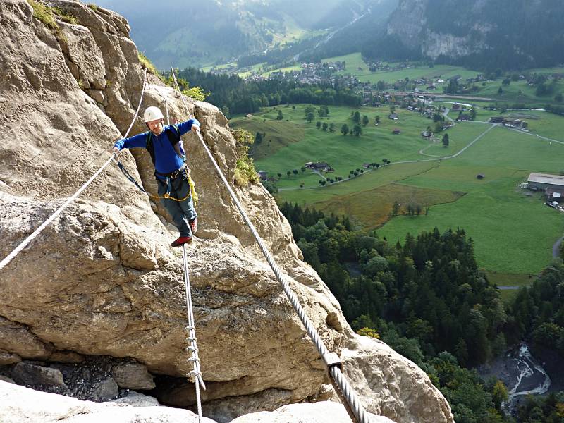 Auf der ersten Nepalbrücke