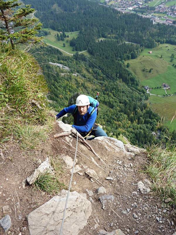 Das Ende von Klettersteig