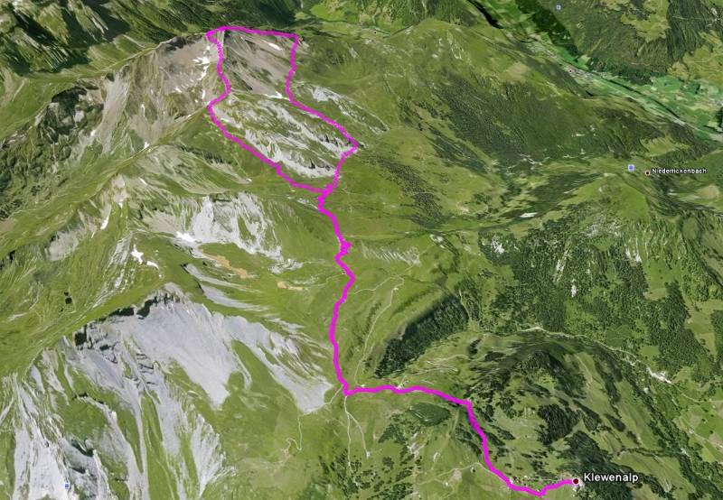 GPS Track der Route auf Google Earth