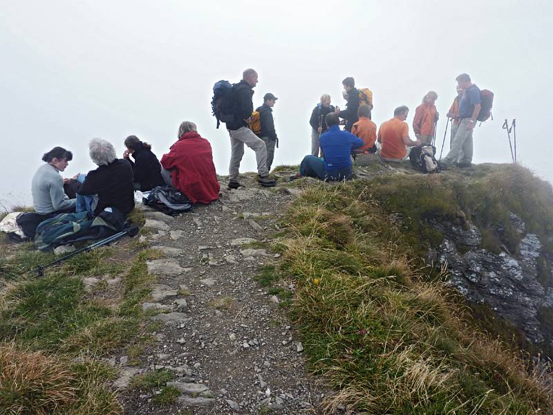 Trotz Nebel, viele Besuche auf dem Brisen