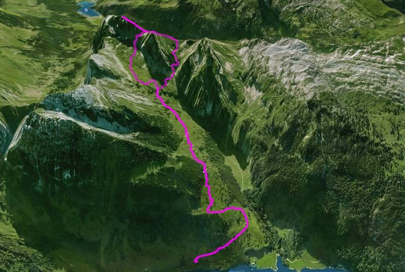 GPS Track der Route auf Google Earth