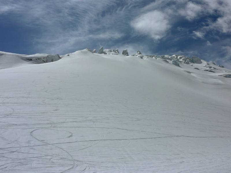 Steingletscher-Views in der Abfahrt