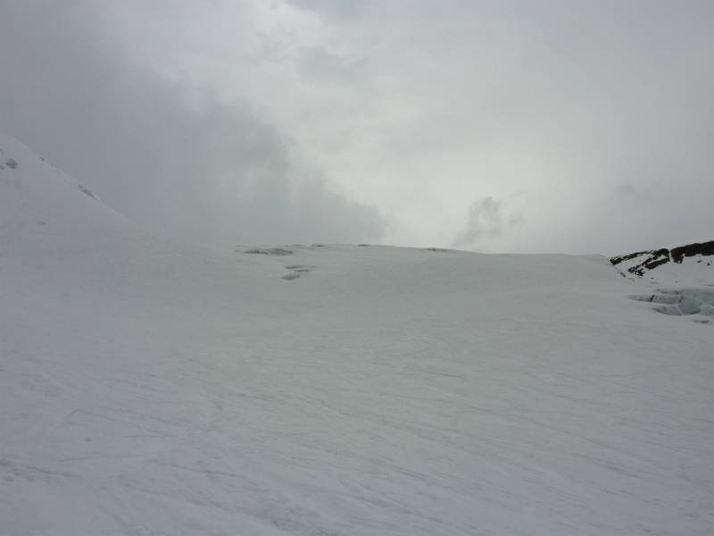 Ziemlich grau auf dem Steingletscher. Was bringt der nächste Tag ?