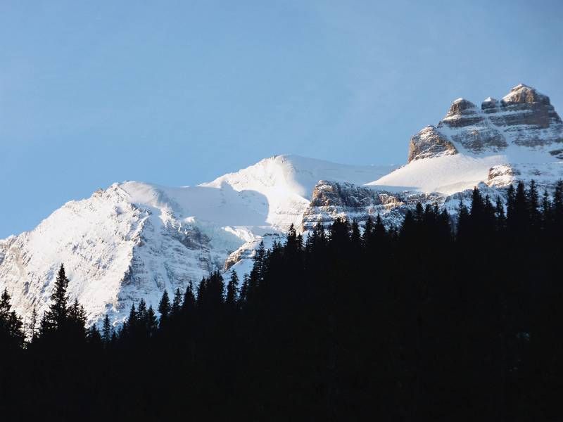 Erste Sicht auf die Berge