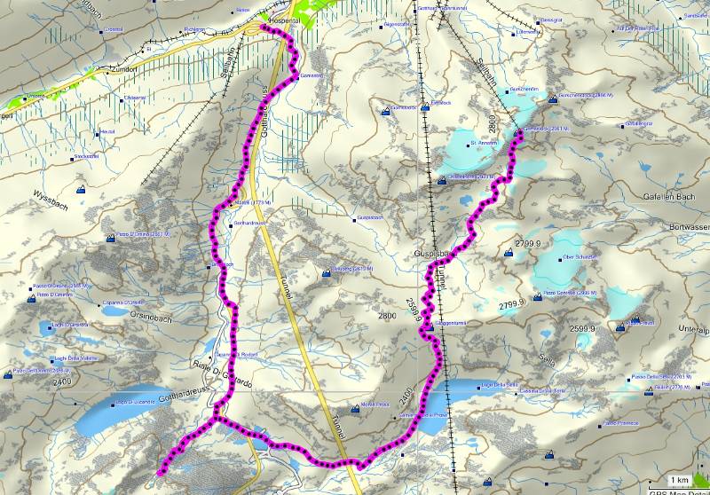 Überblick der Route. Distanz - 20km