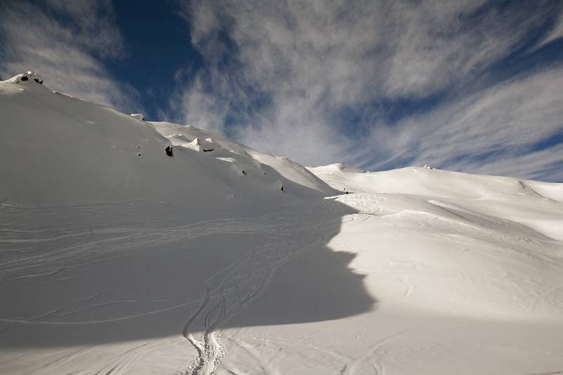 Aufstiegsroute von der Hütte aus