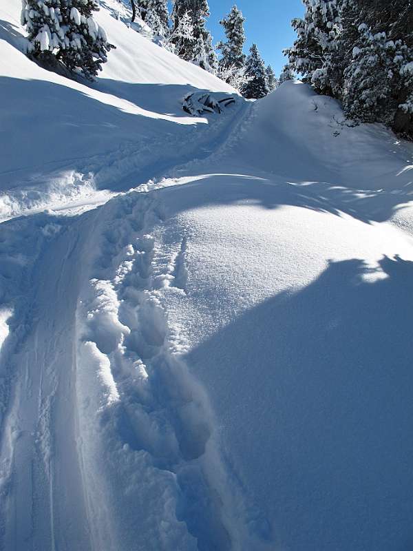 Weisser, feder-leichter Schnee