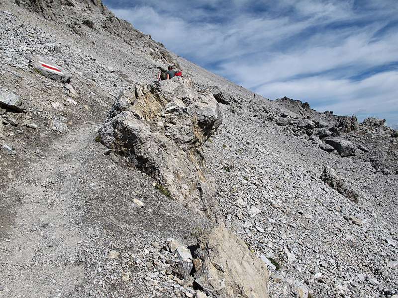 Traverse des Hangs von Piz Umbrail