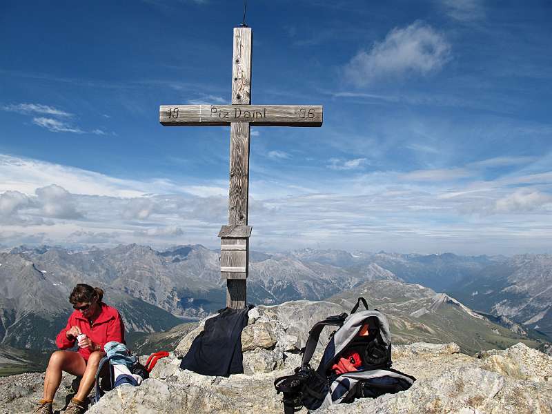 Das Gipfelkreuz von Piz Daint