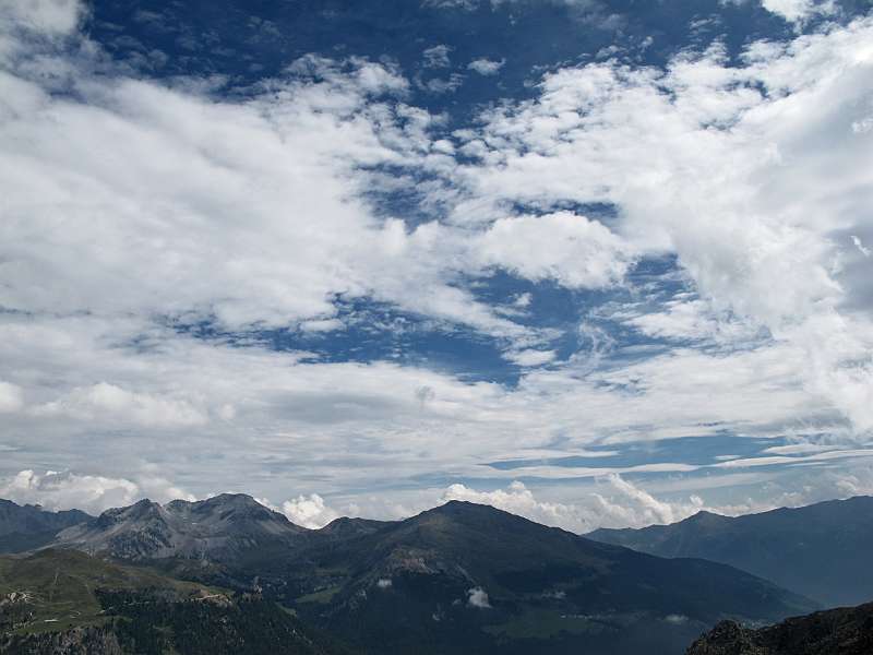 Der blaue Himmel und die schönen Wolken