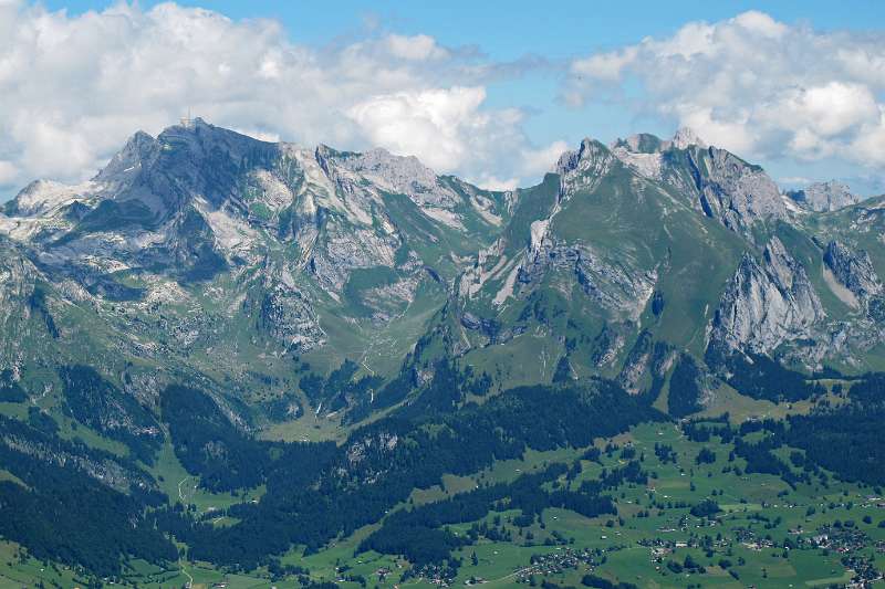 Alpstein mit Maste von Säntis.