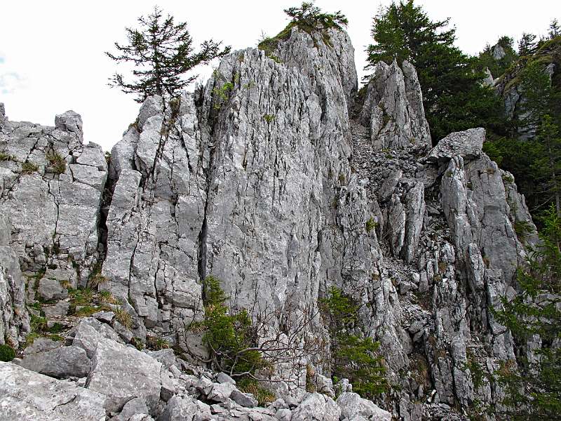 Die Felsen des Bleikigrats