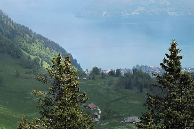 Für kurze Zeit konnte man den Blick auf Vierwaldstättersee werfen. Dann