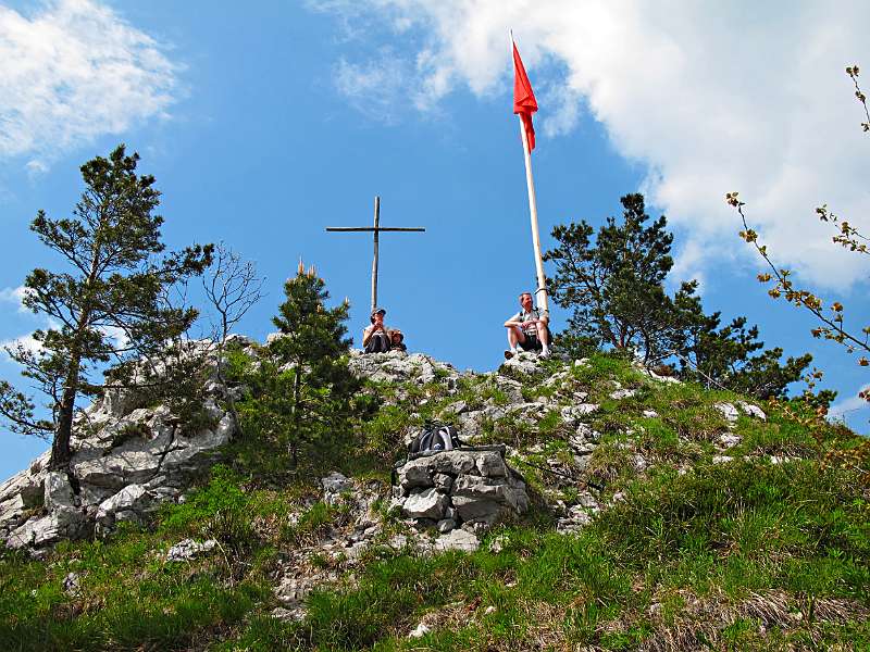 Es gibt alles, was man erwartet, auf dem Gipfel von Stockflue