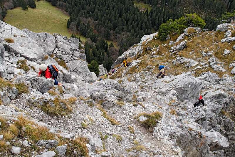 Einige sind noch im Aufstieg