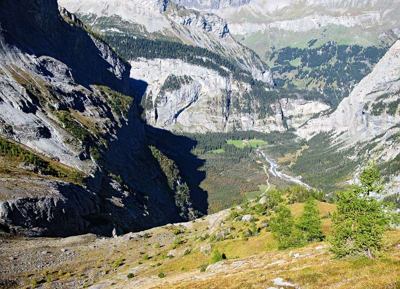 Blick zurück zu Gasteretal von Wanderweg zum Gasteräspitz