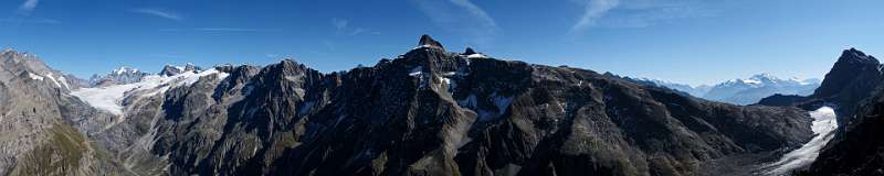 Panorama von Gasteräspitz: Kanderfirn - Hockenhorn - Lötschenpass