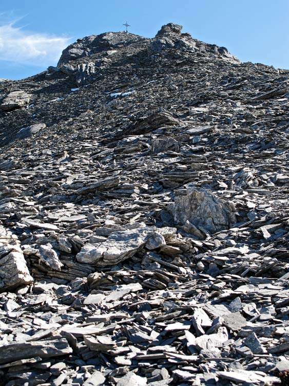 Blick zurück zum Gasteräspitz im Abstieg