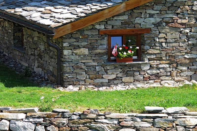 Die Steinarchitektur auf dem Alp San Romerio