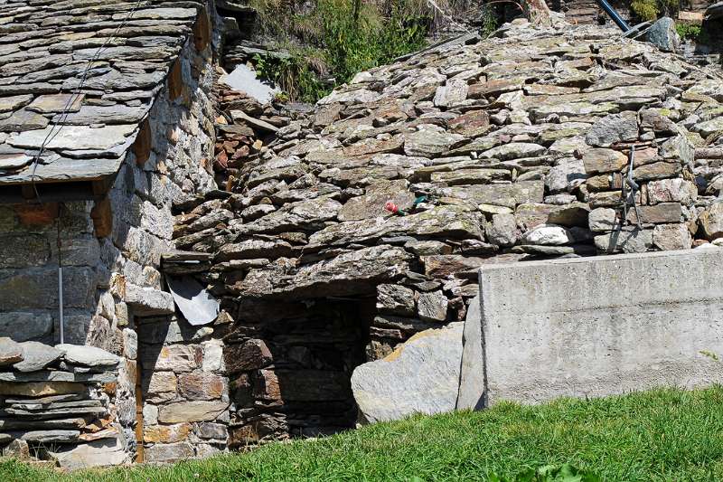 Die Steinarchitektur auf dem Alp San Romerio