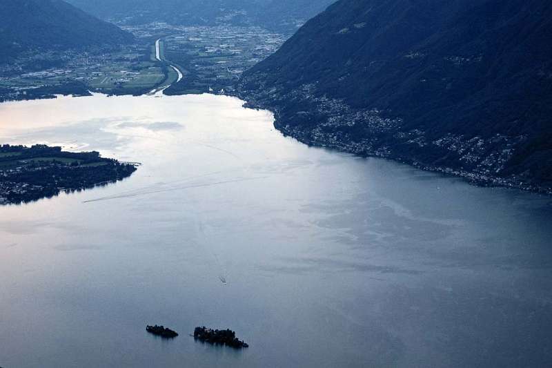 Lago Maggiore am Abend von Al Legn Hütte aus