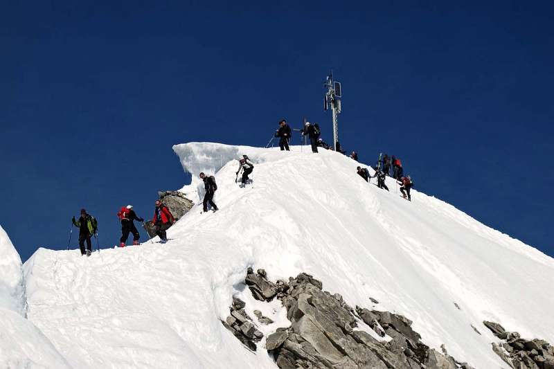 Viel Verkehr auf dem Pizzo Lucendro