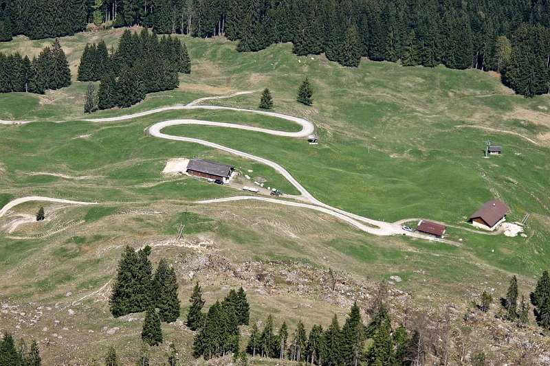 Die Kurven der Alpstrasse