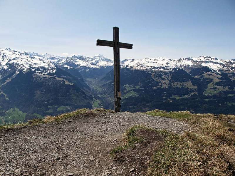 Das Gipfelkreuz von Gonzen