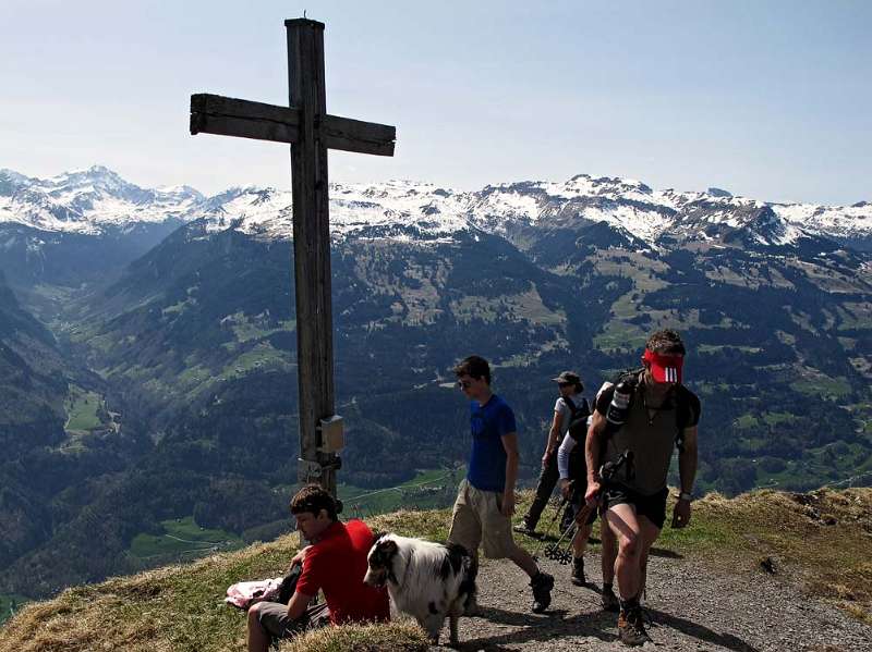 Auf dem Gipfel von Gonzen