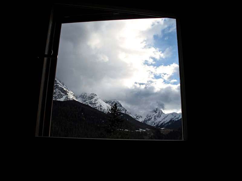 Das View aus dem Fenster von Hotel