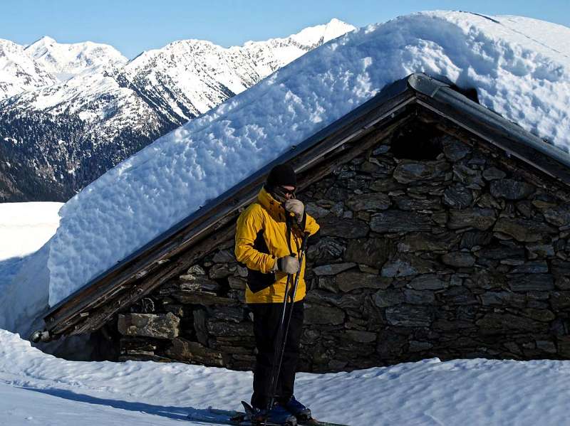 Viel Schnee und kalter Wind