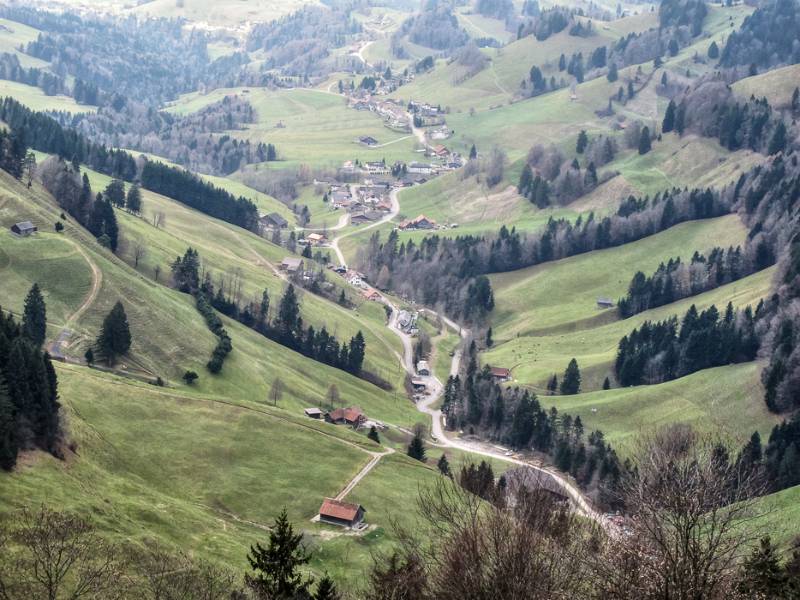 Goldingertal vorne und der Weg zurück zum Parkplaz