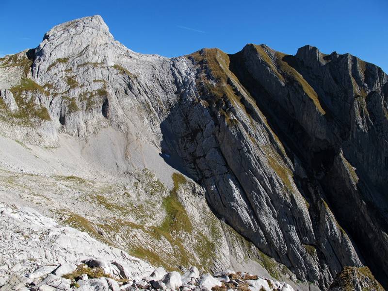 Jöchli und die schöne, steile Route zum Altmann Sattel