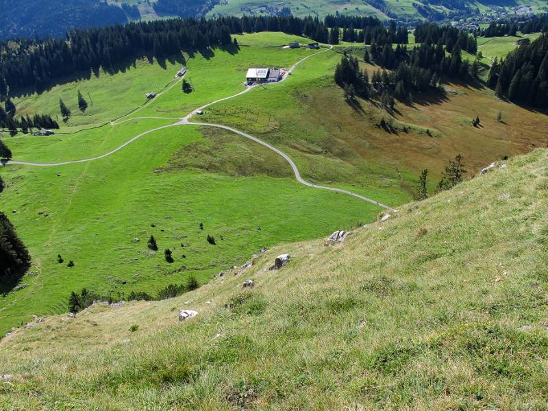 Die Bergstation der Gamplüt Seilbahn