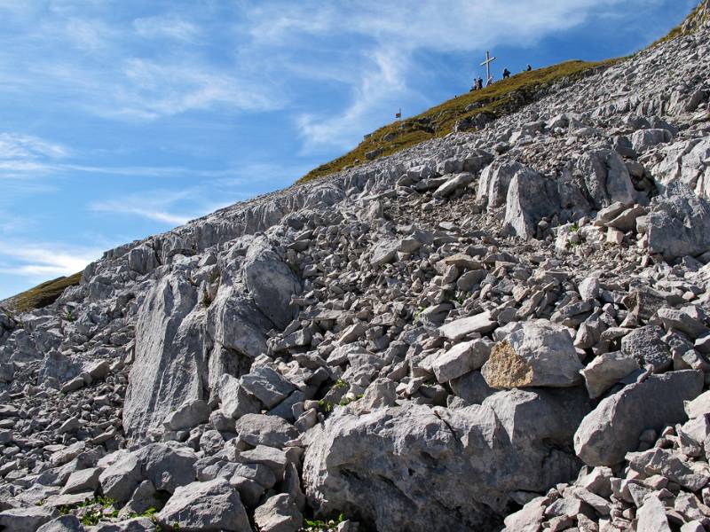 Blick zurück zum Hengst vom Abstieg aus