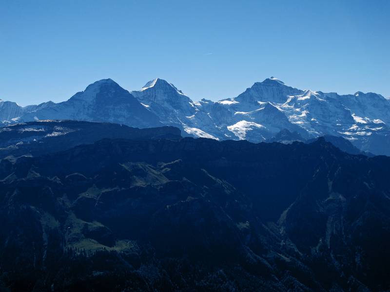 Eiger, Mönch und Jungfrau, vlnr