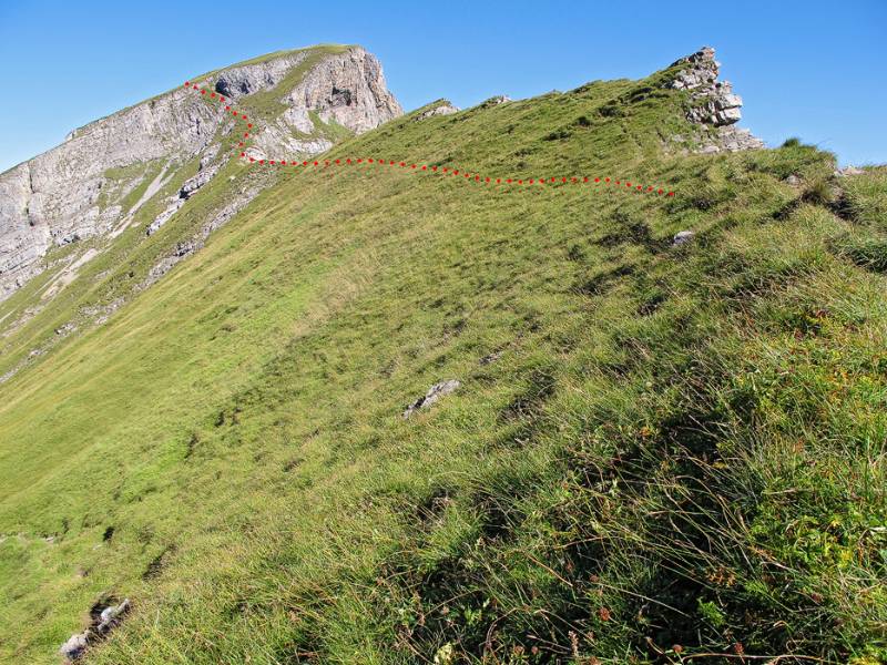 Blick entlang dem SO Grat von Twäriberglücke aus