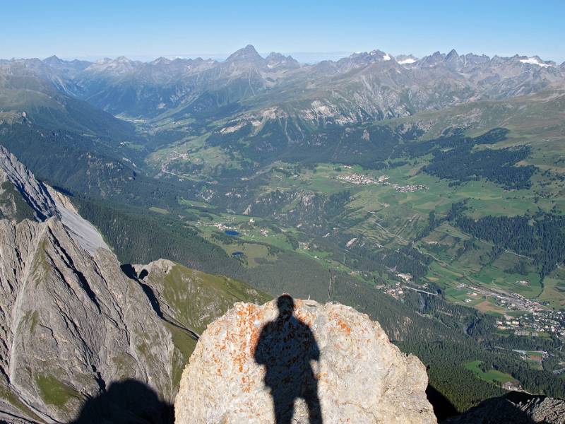 Fast das ganze Unterengadin ist unter den Füssen von Piz Lischana