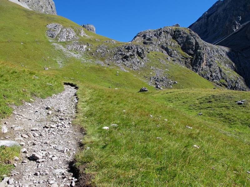 Die Hütte in Sicht