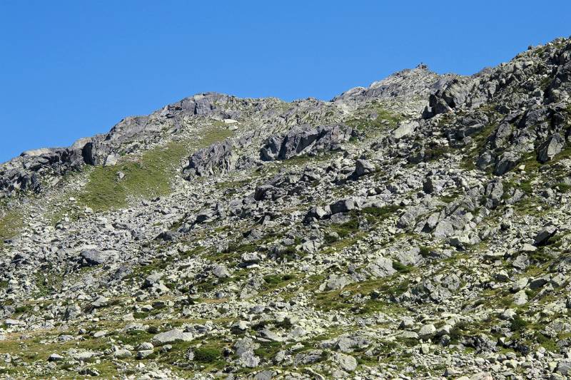 Solches wegloses Gelände führt zum Mittaghorn