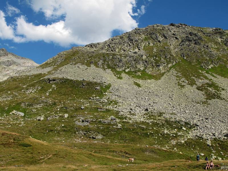 Der Anfang der Route zum Surettahorn von Splügenpass aus