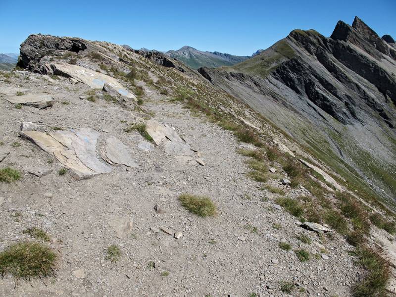 Der Grat zwischen Piz Uccello Süd und Nord