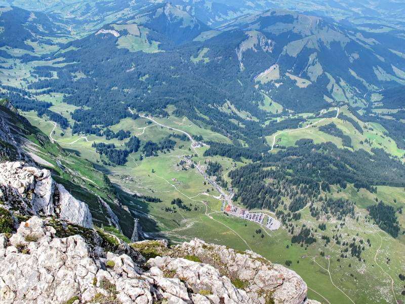 Blick auf Schwägalp von Girenspitz