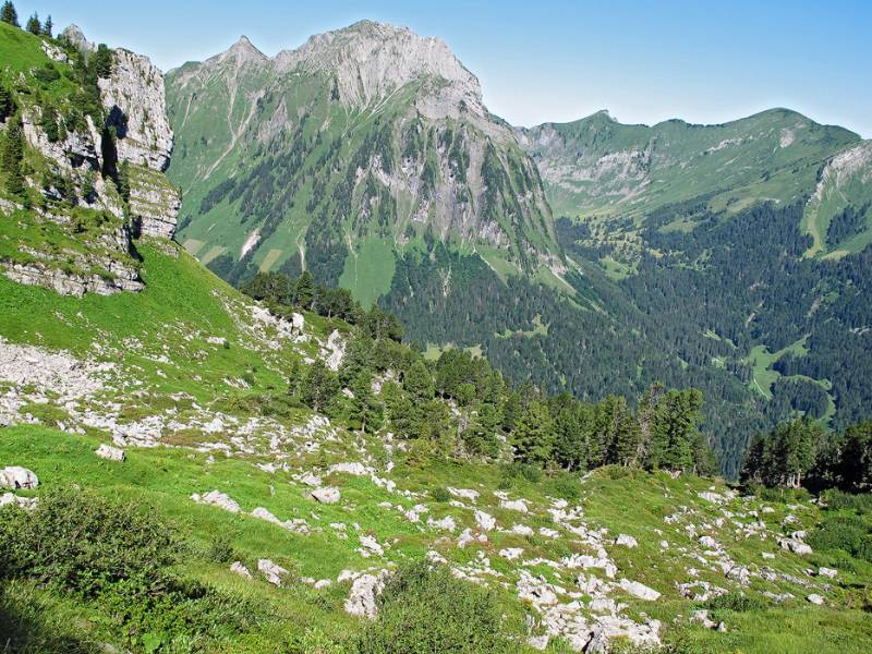 Blick zurück nach der ersten Felsband