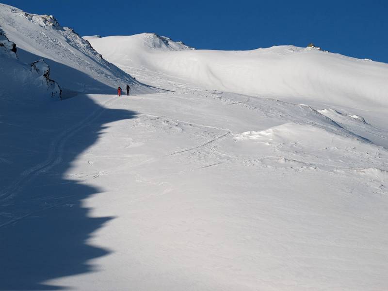 Nach der Pause bei der Hütte auf 2367m