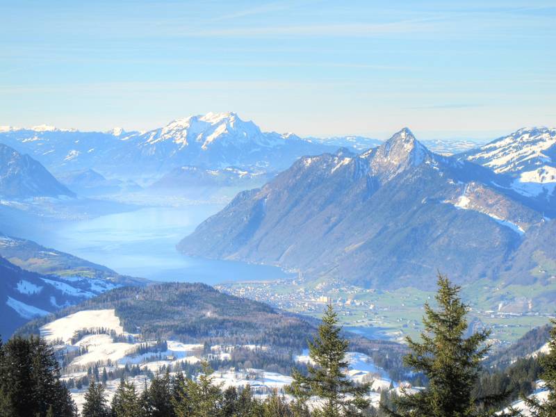 Vierwaldstättesee, Pilatus und Rigi Hochflue