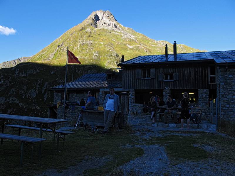 Terrihütte am Abend